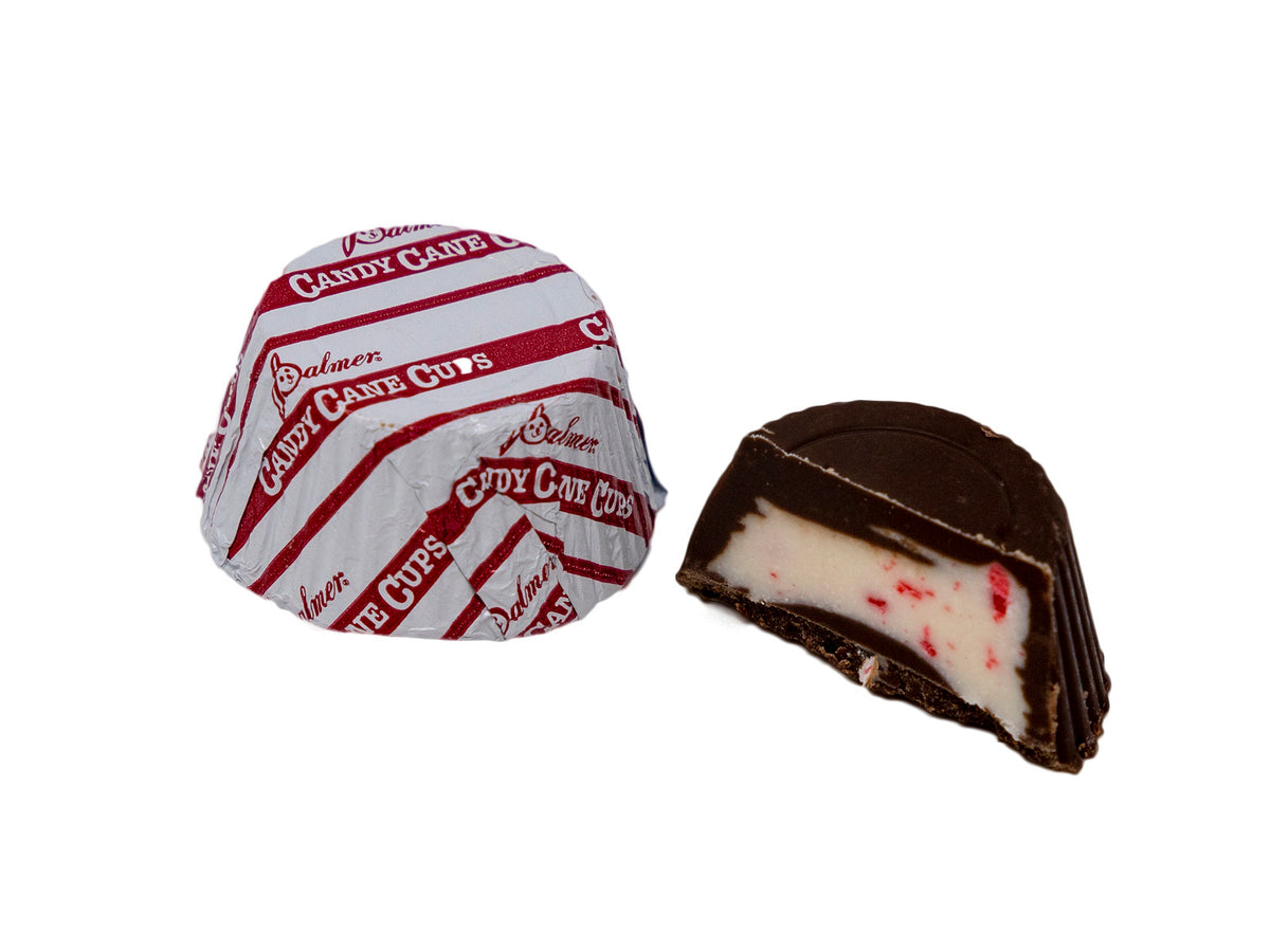 SweetGourmet Palmer Foiled Chocolate Candy Cane Cups, 1Lb FREE